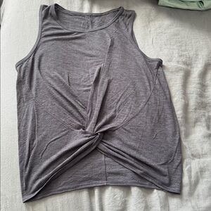 Gray Twist Front Tank Top